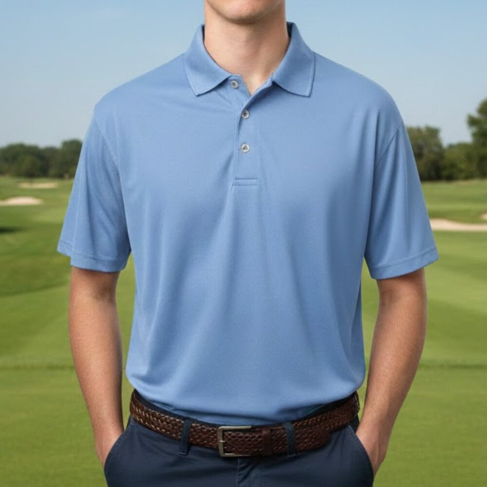 PING Golf Polo Shirt Men’s Large Blue SensorCool Performance Stretch Wicking‎
